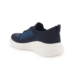 HRX by Hrithik Roshan Men Navy Blue & White Textured Contrast Sole Slip On Sneakers image 2