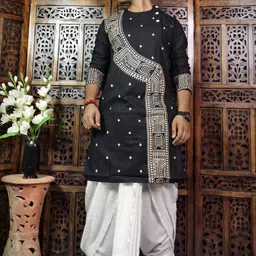 tapasbiswas Men Printed Pure Cotton A-line Kurta image 2