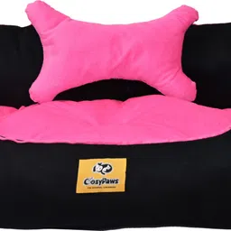 cozypaws Dog & Cat Washable Beds for Indoor Pets & Puppy, C10-ARDB-010-Black-Pink M Pet Bed-picture-16