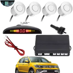 maties Universal Increased Safety For Passengers White Sensor Parking Sensor 261 4 Reverse White Sensor With Led Display ,Buzzer For TaigunVolkswagen2023 Parking Sensor-picture-13