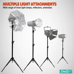 USTINE Lightweight & Portable 7 Feet Aluminum Alloy Studio Light Stand with Holder Tripod image 3