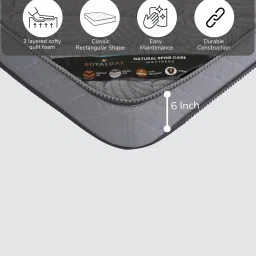 royaloak Natural Ortho 6 Inch Memory Foam Spine Care Queen Size Mattress image 2