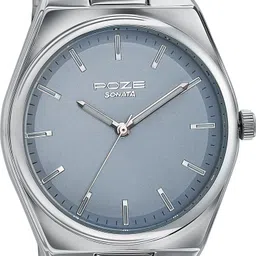 Sonata Poze 6 Chrome Calling Quartz Blue Round Dial Men's Watch Analog Watch - For Men SP70078SM01 image 2