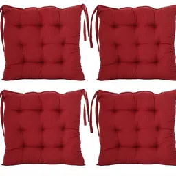 hanumant enterprises Cotton Solid Chair Pad Pack of 4-picture-14
