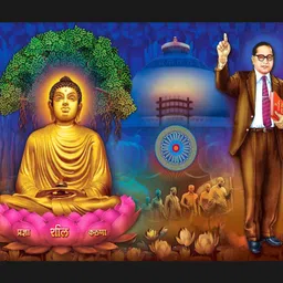 jog craft bhimrao ambedkar photo, ambedkar photo frame, jai bhim photo frame Digital Reprint 14 inch x 10 inch Painting-picture-32