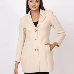 twenty me Acrylic Blend Self Design Coat For Women image 1