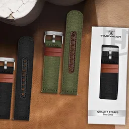 TIMEWEAR Strap with Quick Release Pin Sidebar, Nylon Braided Sports, Compatible Lug width 22 mm Fabric Watch Strap image 5