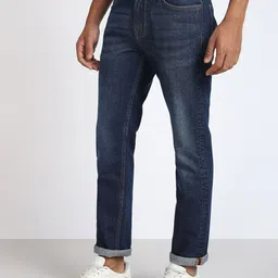 lee Men Slim Mid Rise Dark Blue Jeans image 3