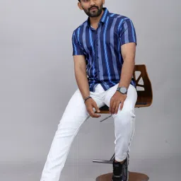 sti Men Regular Fit Self Design Casual Shirt image 5