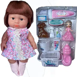 ragvee Baby Set Doll 25 cm for Doctor, Kitchen, Makeup for Kids-picture-28