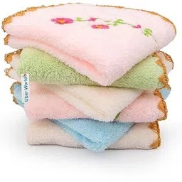 Uber World Face Towels for Women Girls Floral Embroidery Microfiber ["Multicolor"] Handkerchief-picture-36