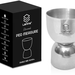 lamina Tall Peg Measure 30/60 ml Double-Sided Cocktail Jigger for Bars, Home & Hotels. 1 - Piece Bar Set-picture-24