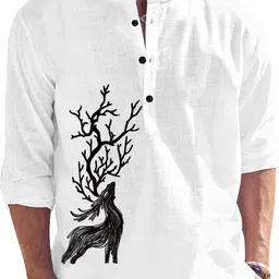 limro Men Solid Cotton Blend Straight Kurta-picture-23