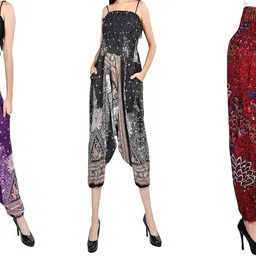 fusfus Printed Rayon, Cotton Women Harem Pants-picture-16