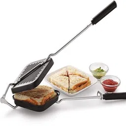 sawariya store Non-Stick Aluminium Sandwich Toaster Maker,Long-Lasting Double-Coating Layer 0 W Pop Up Toaster-picture-10