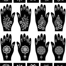 mehendiaura Mehandi AURA Stencil For Female hands bridal, Mehendi Design Sticker Stencil MEHENDI AURA F10 Herbal, Natural Stencil-picture-12