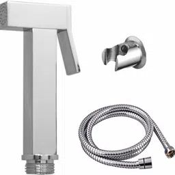 Square Brass Health Faucet with Flexible SS Tube and Wall Hook Square Brass Health Faucet with Flexible SS Tube and Wall Hook Health Faucet-image-5