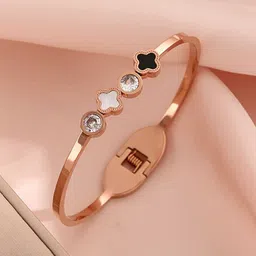 Designs & You Mother of Pearl Rose Gold-Plated Cuff Bracelet image 3