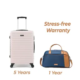Assembly Set of 2 Medium Checkin 24-Inch Hard Trolley Luggage & Weekender Duffle Bag 38L image 4