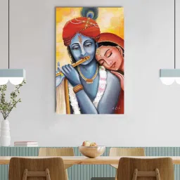 ecraftindia Lord Radha Krishna Canvas Printed Art Prints image 1