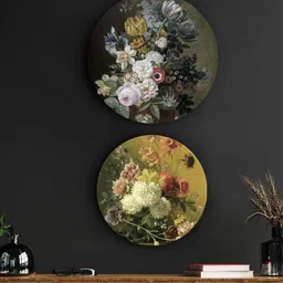 the artment Indian Fine Green Canvas Framed Floral Art Print Set of 2 image 1