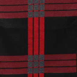 Alvaro Castagnino Men Black & Red Checked Muffler image 2