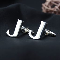 PELUCHE Silver-Toned Alphabet Cufflink-picture-34