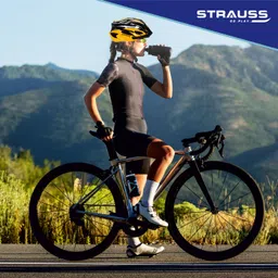 strauss Cycling Helmet with Back Light & Detachable Visor| Mountain Cycle Helmet Cycling Helmet image 5