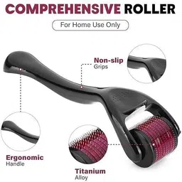 Piru Combo 3-in-1 Beauty -Derma Roller 0.5mm, Hair Scalp Massager & Jade Face Roller Massager image 4