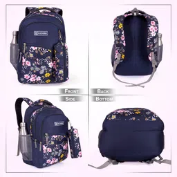 richer Large 36 L Laptop Backpack Large 36 L Laptop Erin Laptop Backpack for Women, 4 compartments, (BLACK ) image 3