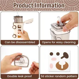 k3nterprises Cartoon Car Water Bottle for Kids with Straw Leakproof Lightweight School Use 500 ml Water Bottle image 3