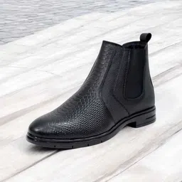 meesa shoppe Men’s Leather Boots – Stylish, Durable & Comfortable Casual Footwear Boots For Men image 3