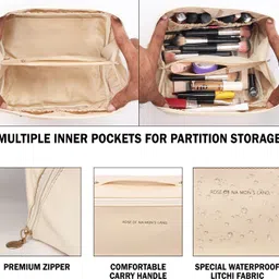 ritva Women Beige Cosmetic Bag image 3