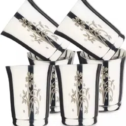 bizolo (Pack of 6) Steel Glass Water Glass ( Pack Of 6 ) Steel Glass Glass Set Water/Juice Glass-picture-24