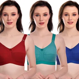 rymestyle Pack of 3 Women Full Coverage Non Padded Bra-picture-21