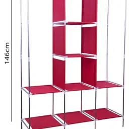 shyam ji 8 layer Closet Clothes Storage Rack Quick And Easy To Assemble Foldable Almirah Carbon Steel Collapsible Wardrobe image 3