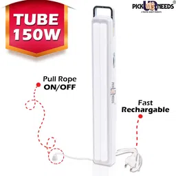 daily needs shop Rechargeable Emergency Long Tube Light Home Auto Cut with Dual Battery Backup 12 hrs Lantern Emergency Light image 2