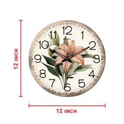 olive tree Flower 12 Inches Classic Wooden Clock image 3