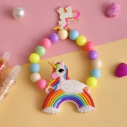 voylla Kids Colorful Rainbow And Unicorn Beaded Kids Rakhi Mauli Thread Chawal Roli PackSet-picture-21
