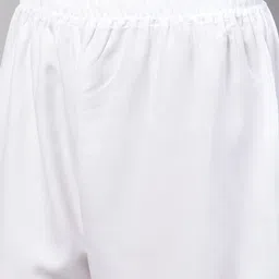 valles365 by s.c. Men Flared White Viscose Rayon Trousers image 4