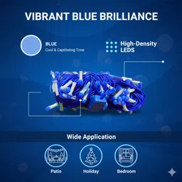 newness 25 LEDs 10 m Blue Steady String Rice Lights image 5