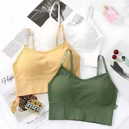 swatik Pack of 3 Women Sports Lightly Padded Bra-picture-20