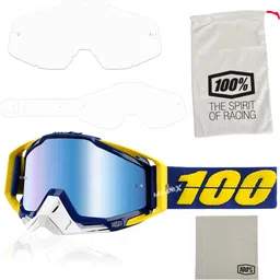 brxr MX Dirt Bike Goggles ATV Motocross Off Road Racing Riding Eyewear Safety BLUE for Ski, Snowboarding, Cycling & Outdoor Sports LaboratorySafety Goggle-picture-19