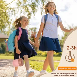 tabletext Insulated Food Jar Bento Box for Kids Adult Food Jar with Folding Spoon 1 Containers Lunch Box image 5