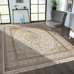 obsessions Cream Beige Persian 3x5 Feet Machine Made Carpet image 1