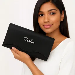reshu Casual, Formal Black Clutch image 4