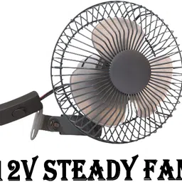 yuneik 12 Volt 6" Fan for Car, Jeep,Truck,Auto, Caravan, Boat, Buses Y111 Car Interior Fan image 2