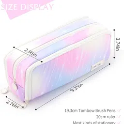 akvanar Large Pencil Case Compartments Pencil Pouch Big Capacity Pencil Bag Stationery Geometry Box image 3
