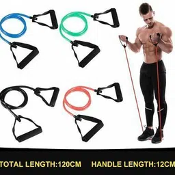 dr pacvu Set3|Single, Plastic Resistance Band Foam Skipping Rope Body Stretching,Exercise Fitness Accessory Kit Kit image 4