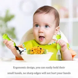 cherrybox Kids Travel Spoon & Fork Set Children Portable Tableware Toddler Stainless Steel Cutlery Set image 4